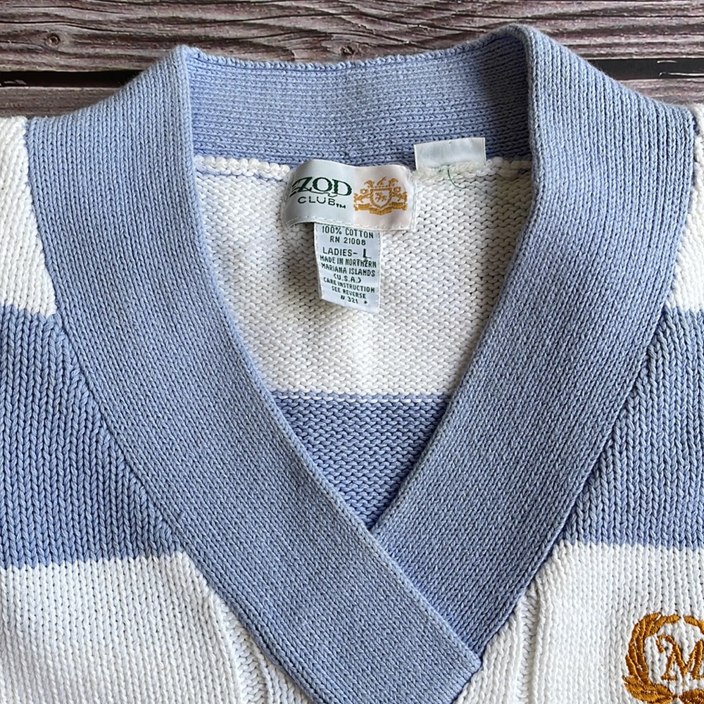 VINTAGE | IZOD preppy striped sweater vest - Picture 2 of 10